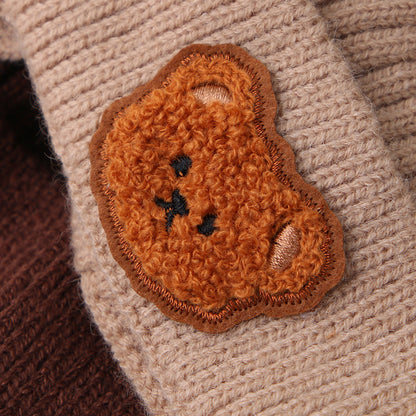 Gorro de inverno infantil com orelhinhas de Urso