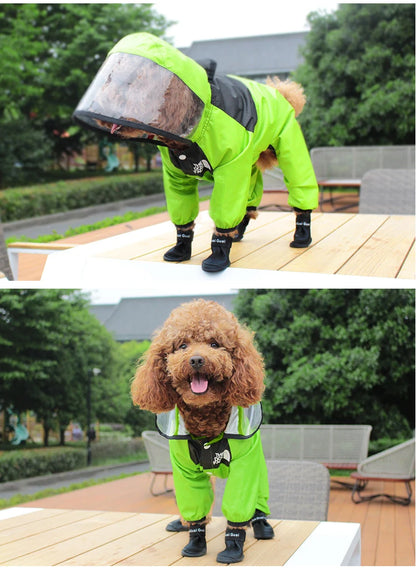 Proteção Impermeável para seu Pet! 🐾 Capa de Chuva The Dog Face