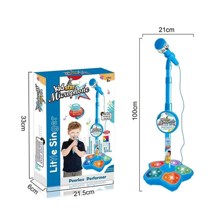 Microfone Karaoke Infantil com Suporte – Diversão e Aprendizado!