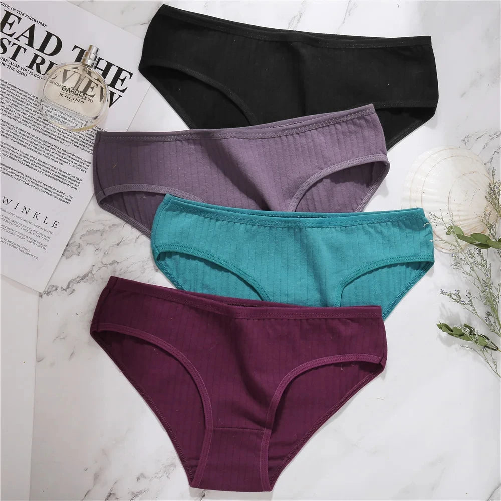 Pague 3 e leve 6 Conjunto Irresistível de cuecas femininas Sexy em Algodão