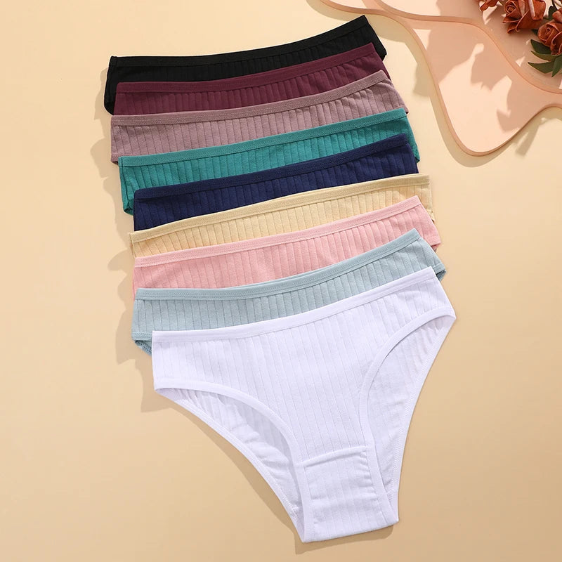 Pague 3 e leve 6 Conjunto Irresistível de cuecas femininas Sexy em Algodão