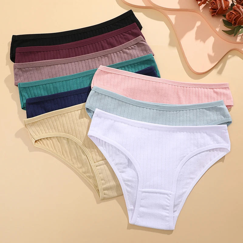 Pague 3 e leve 6 Conjunto Irresistível de cuecas femininas Sexy em Algodão