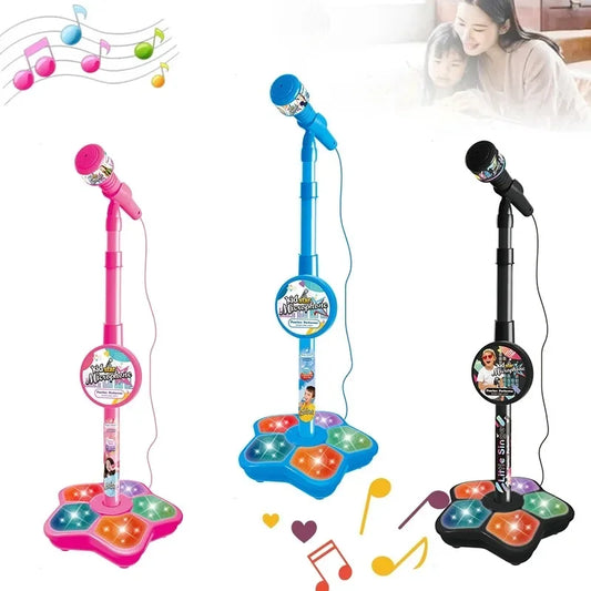 Microfone Karaoke Infantil com Suporte – Diversão e Aprendizado!